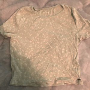 mint green floral hollister shirt (worn once)